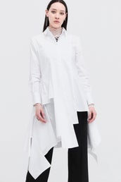 Section Shirt - White Poplin in White