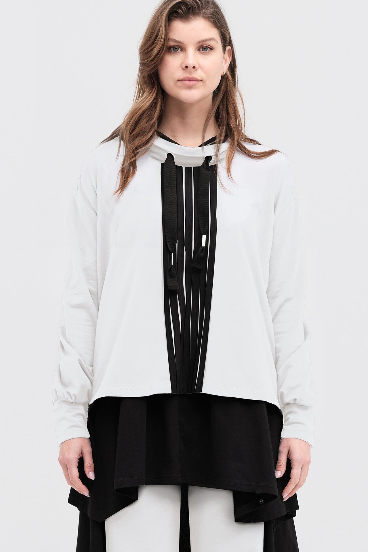 Strip Brink Sweater - Ivory/black in Ivory
