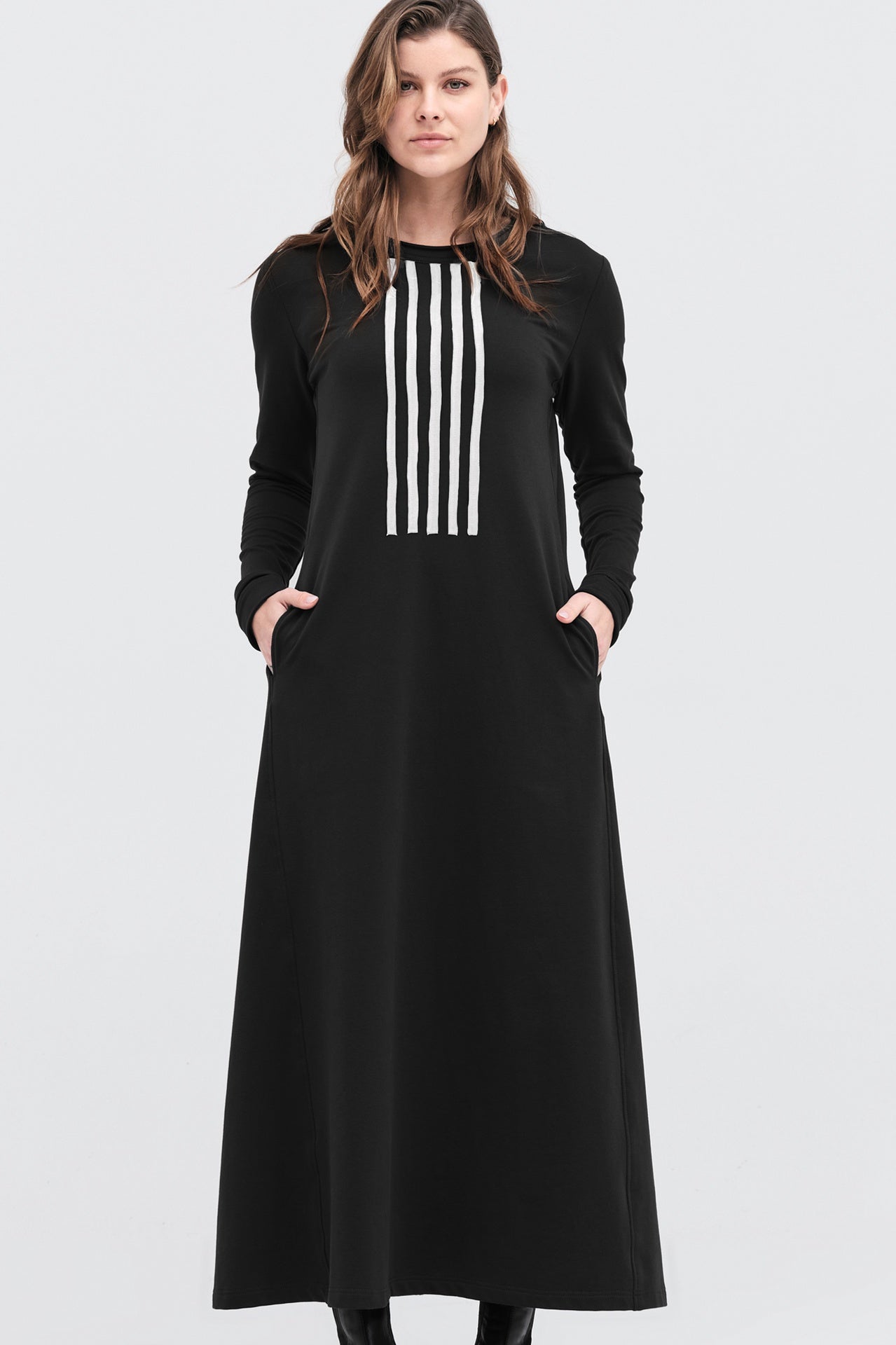 Transposed Dress - Black/ivory in Black