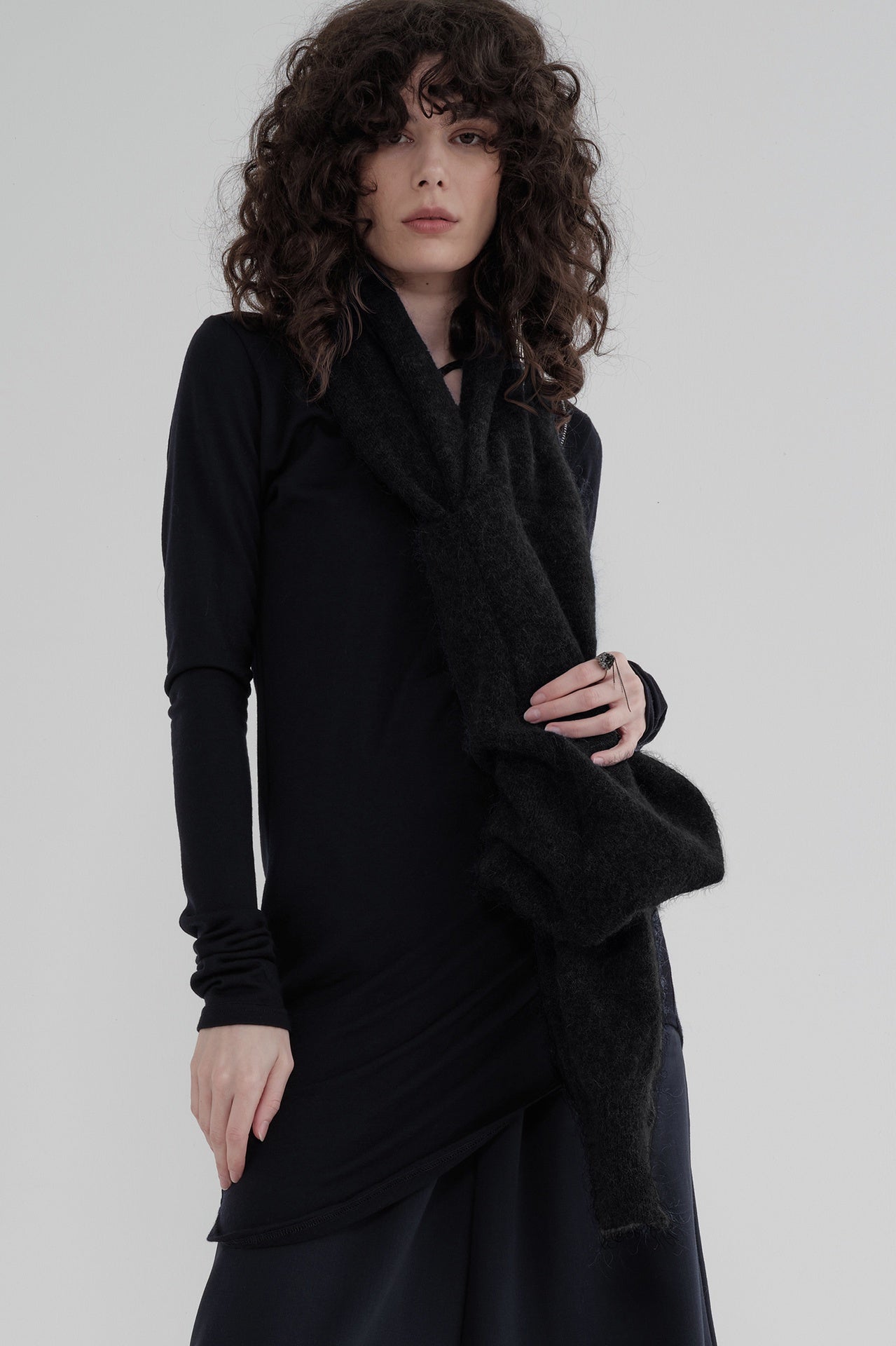 Wrapt Scarf - Black in Black