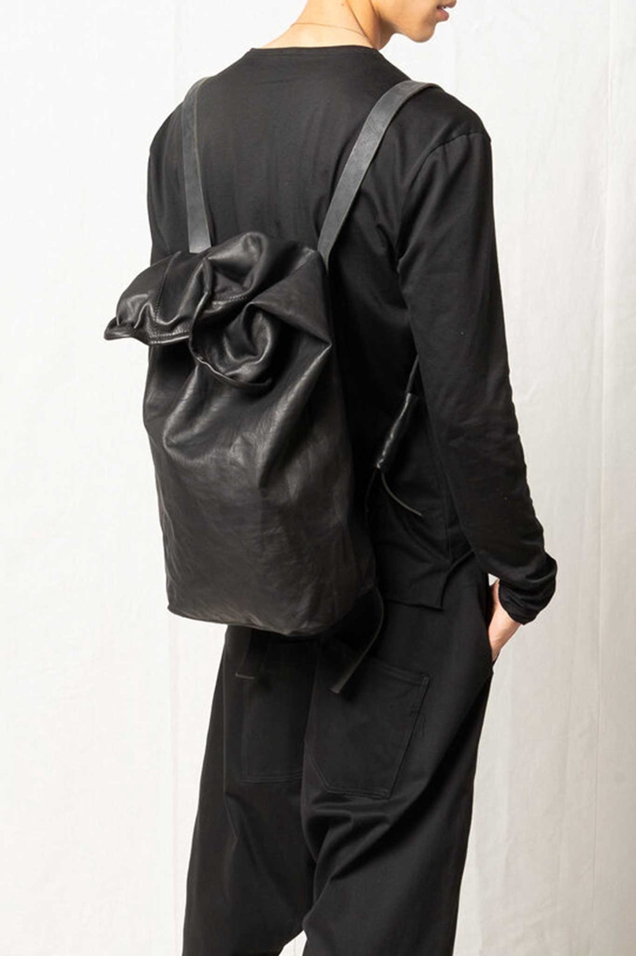 Pouch Backpack - Black in Black