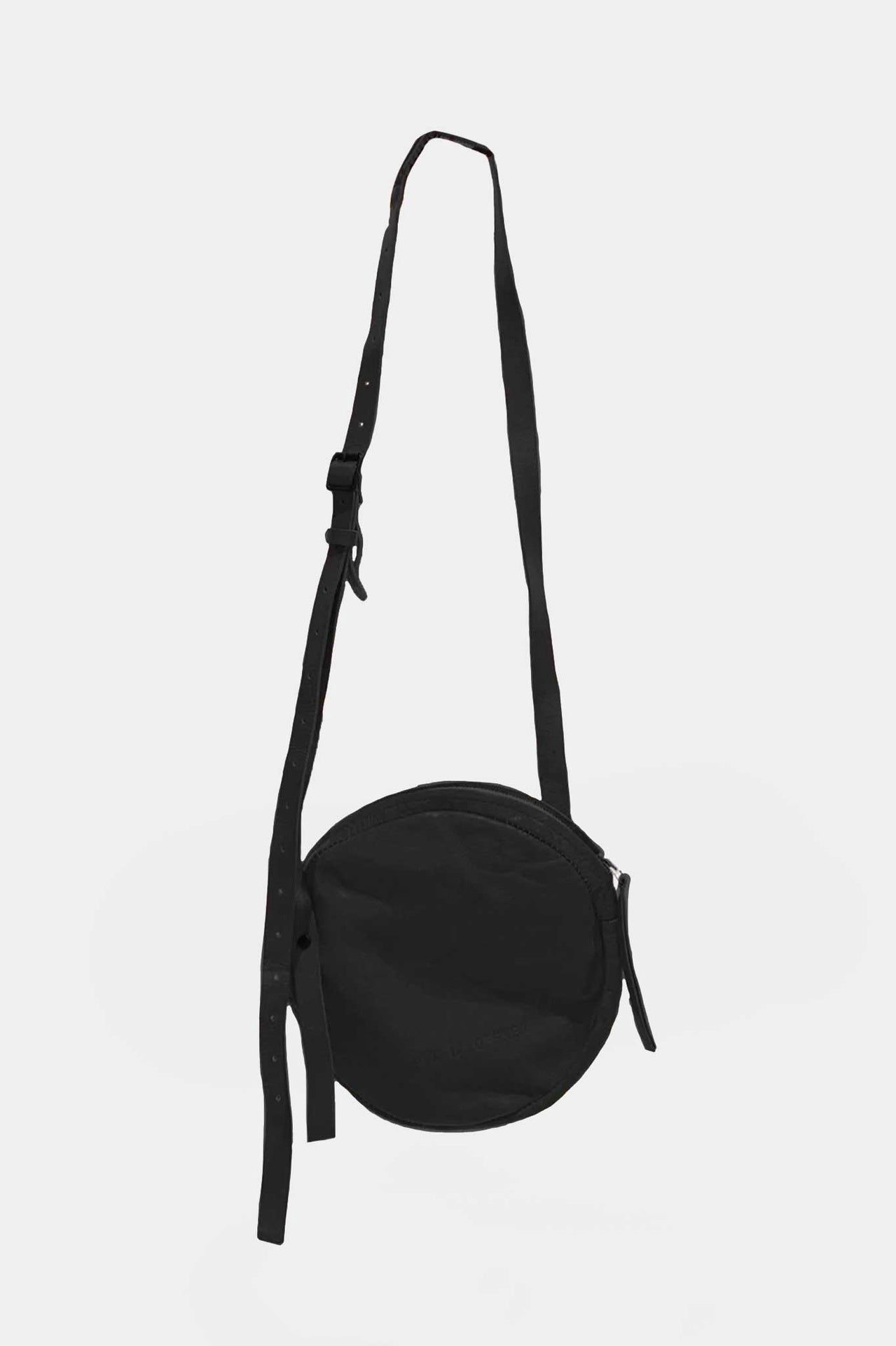 Circle Bag - Black Leather in Black